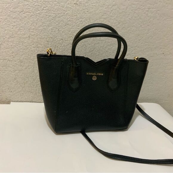 michael kors Mae Medium Pebbled Leather Messenger Bag - Picture 16 of 16